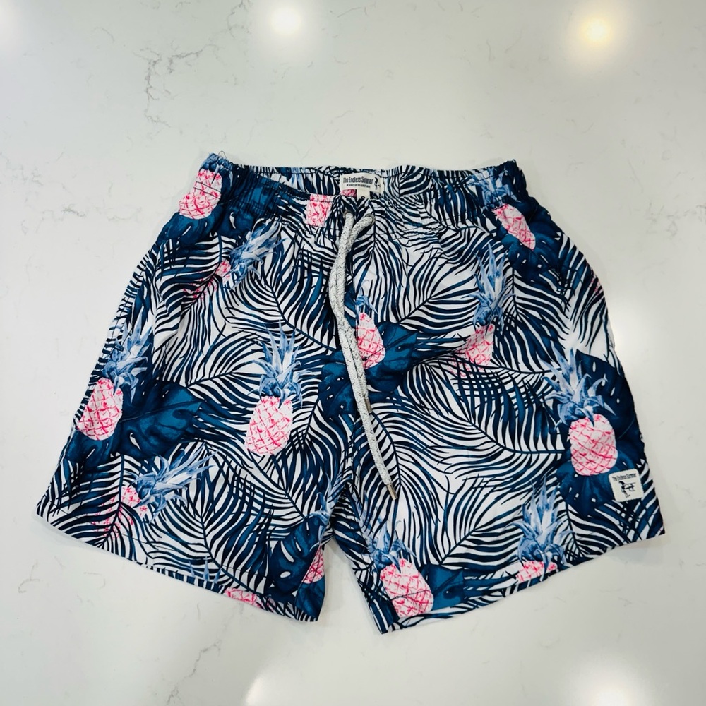 Endless Summer Tropical Vibes Men's Swim Trunks